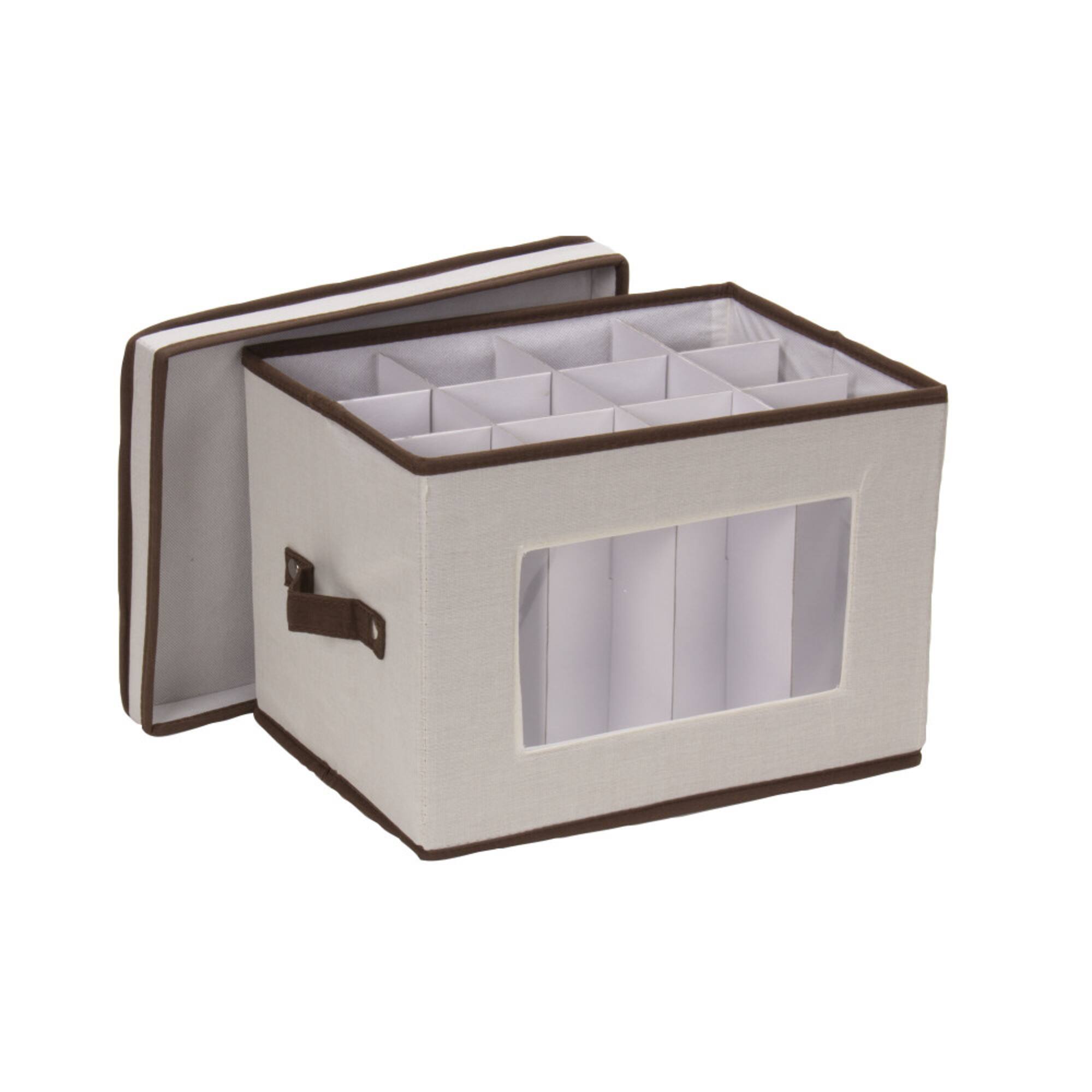 Household Essentials Champagne Glassware Storage Box